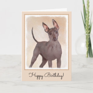 Xoloitzcuintli-målning - Cute Original Hund Art Kort