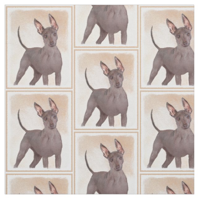 Xoloitzcuintli-målning - Cute Original Hund Art Tyg (Provkarta)