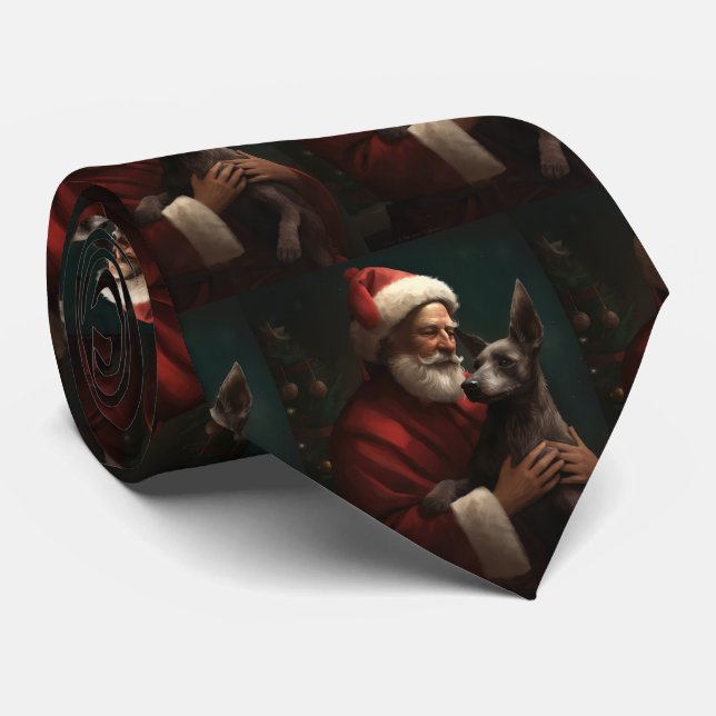 Xoloitzcuintli med Santa Claus festliga jul Slips (Rullad)