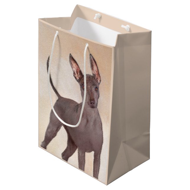 Xoloitzcuintli Painting - Cute Original Hund Art (Framsidan Vinklad)
