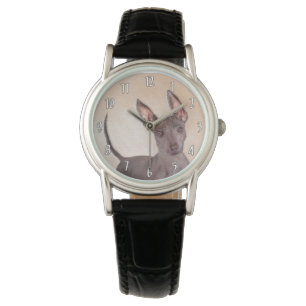 Xoloitzcuintli Painting - Cute Original Hund Art Armbandsur