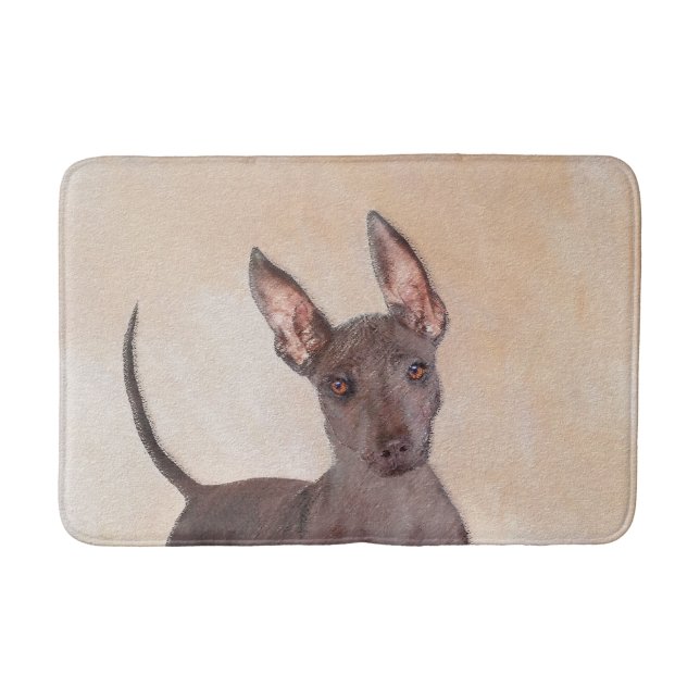 Xoloitzcuintli Painting - Cute Original Hund Art Badrumsmatta (Framsidan)