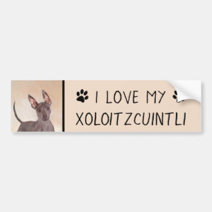 Xoloitzcuintli Painting - Cute Original Hund Art Bildekal