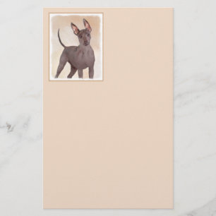 Xoloitzcuintli Painting - Cute Original Hund Art Brevpapper