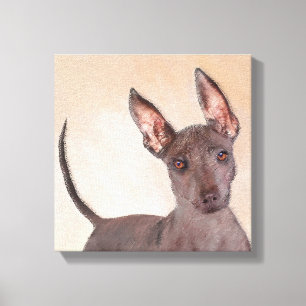 Xoloitzcuintli Painting - Cute Original Hund Art Canvastryck