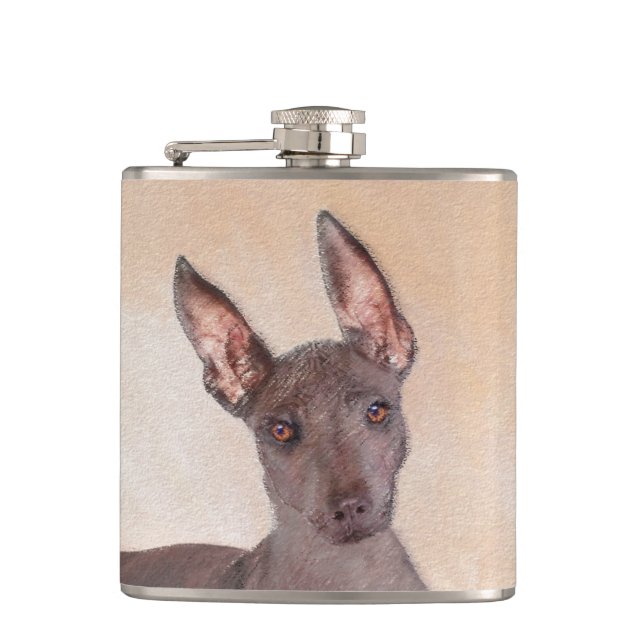 Xoloitzcuintli Painting - Cute Original Hund Art Fickplunta (Framsidan)