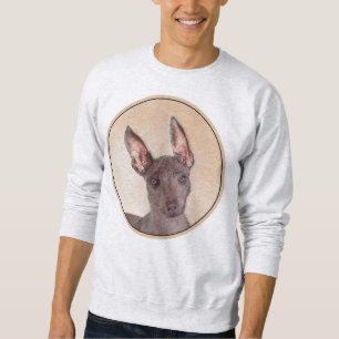 Xoloitzcuintli Painting - Cute Original Hund Art Lång Ärmad Tröja