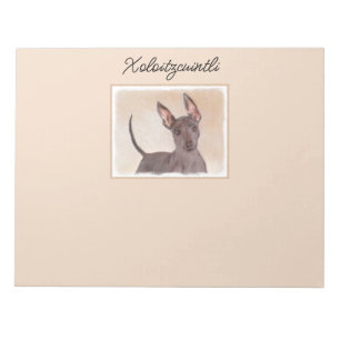 Xoloitzcuintli Painting - Cute Original Hund Art N Anteckningsblock
