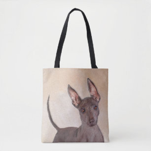 Xoloitzcuintli Painting - Cute Original Hund Art Tygkasse
