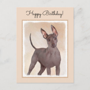 Xoloitzcuintli Painting - Cute Original Hund Art Vykort