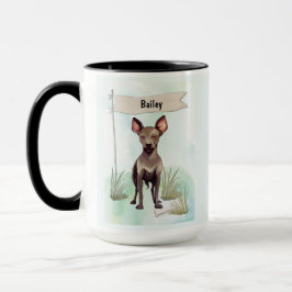 Xoloitzcuintli Watercolor Personalized Dog Mugg