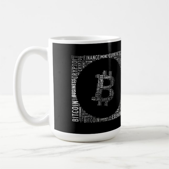 XORG- för Bitcoin logotyp Kaffemugg (Vänster)