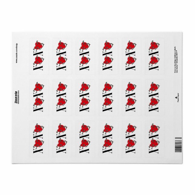 XOX ADRESSETIKETT (Helt Ark)