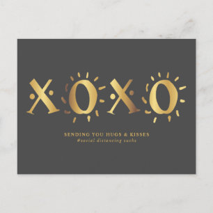XOX SKICKA HUGS & KISSES VYKORT