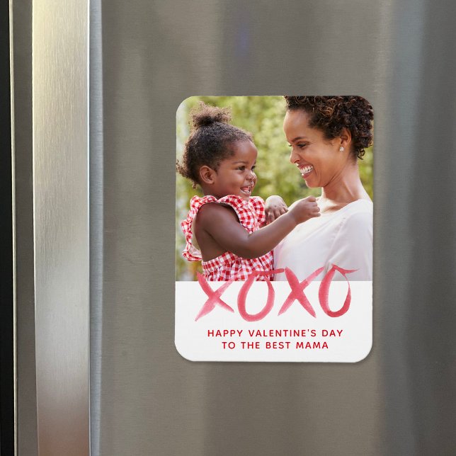 XOXO Alla hjärtans dag Fotomagnet för Mamma Magnet (Skapare uppladdad)