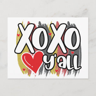 XOXO Alla hjärtans dag Helg Vykort