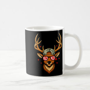 Xoxo Alla hjärtans dag hjort kamouflage hjort retr Kaffemugg