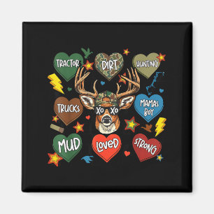 XOXO Alla hjärtans dag hjort kamouflage retro jakt Magnet