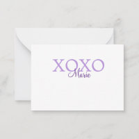 Xoxo Alla hjärtans dag lägg till namn lila pastell