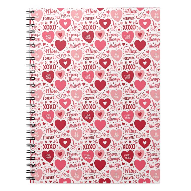 XOXO & Alltid Min Rosa Röd Anteckningsbok (Framsidan)