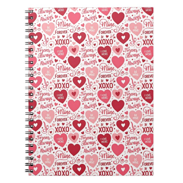 XOXO & Alltid Min Rosa Röd Anteckningsbok (Framsidan)