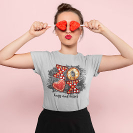 XOXO Älska Mer Oroa Mindre Hjärta T Shirt