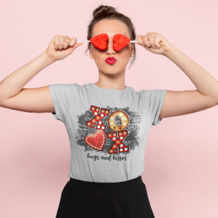 XOXO Älska Mer Oroa Mindre Hjärta T Shirt