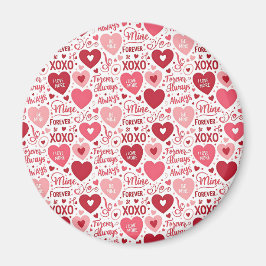XOXO & Always Be Mine Pink Red Magnet