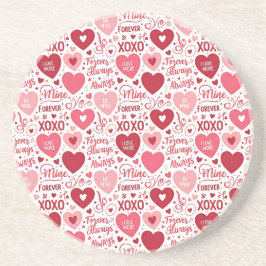 XOXO & Always Be Mine Pink Red Underlägg