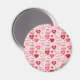 XOXO & Always Be Mine Rosa Röd Magnet