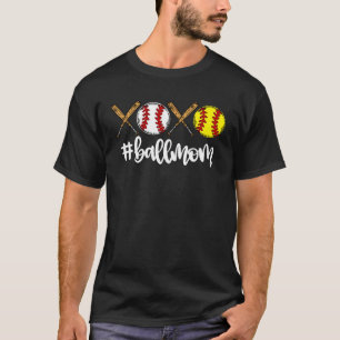 XOXO Boll Baseball Softball Mor-dagen, bästa Mamma T Shirt