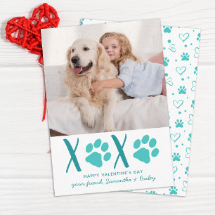 XOXO Cute Kids Classroom Pet Photo Valentines day Anteckningskort