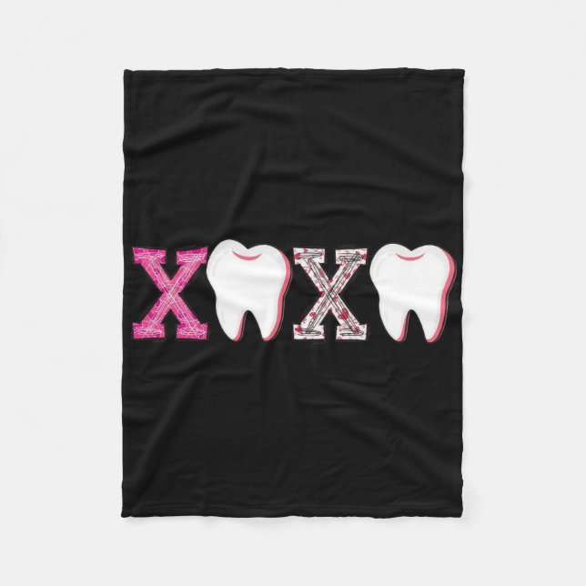 Xoxo Dental Valentine Dentist Life Retro Dental To Fleecefilt (Framsidan)
