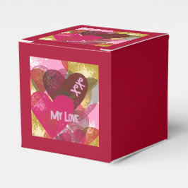 XOXO-design för flerhjärtabstrakt design Presentaskar