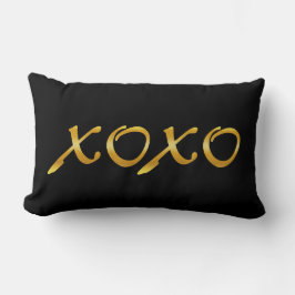 XOXO:er i Guld & Black Lumbarkudde