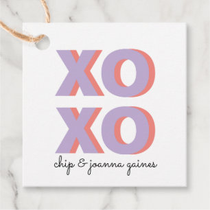 XOXO-färgblock Gåvor Etiketter