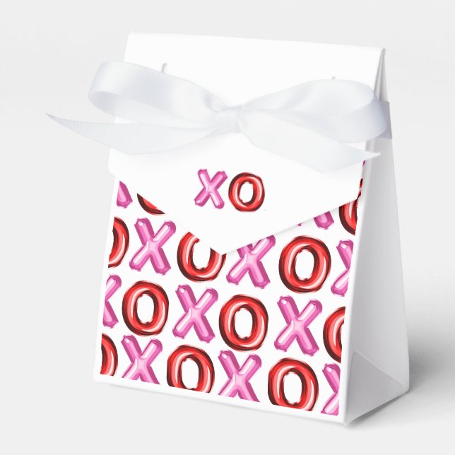 XOXO Foil Red rosa Valentines day Möhippa Presentaskar (Framsidan Sidan)
