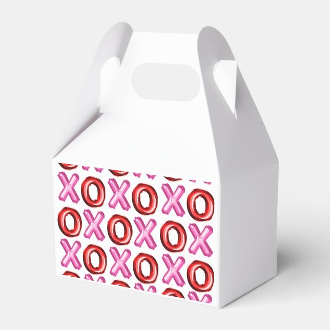 XOXO Foil Red rosa Valentines day Möhippa Presentaskar (Framsidan Sidan)