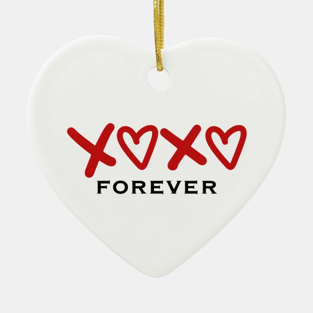 XOXO Forever Romantic Red Valentine Ornament (Framsidan)