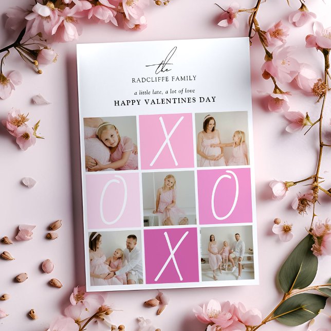 XOXO Foto Collage Alla Hjärtans  Julkort (Skapare uppladdad)