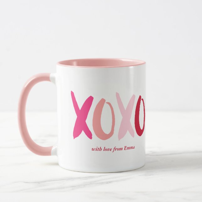 "XOXO"-foto från Valentines day Mugg (Vänster)