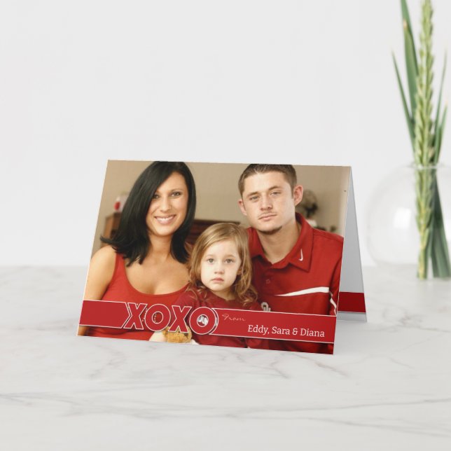 XOXO-fotomappat kort (Framsida)