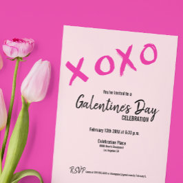 XOXO Galentine's Day Friends Valentines Party Inbjudningar