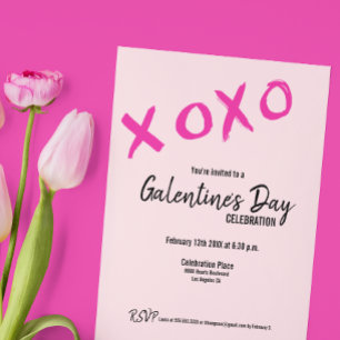 XOXO Galentine's Day Friends Valentines Party Inbjudningar