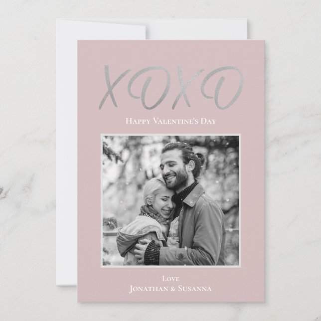 XOXO Glad Alla hjärtans dag-fotokort - Helgdag Julkort (Framsida)