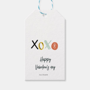 "XOXO" Glad Alla hjärtans dag Presentetikett