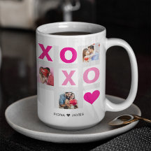 XOXO Glad Alla hjärtans dag Rosa Hjärtfoto Anpassn
