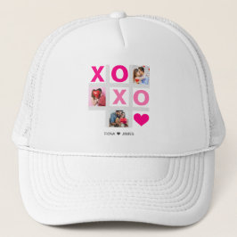 XOXO Glad Alla hjärtans dag Rosa Hjärtfoto Anpassn Keps