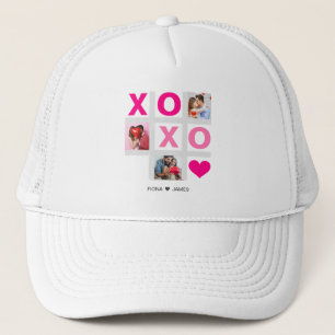 XOXO Glad Alla hjärtans dag Rosa Hjärtfoto Anpassn Keps