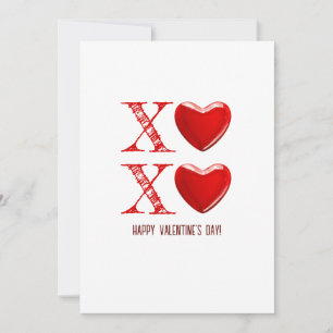 Xoxo Glad valentin med sött hjärtgodis Inbjudningar